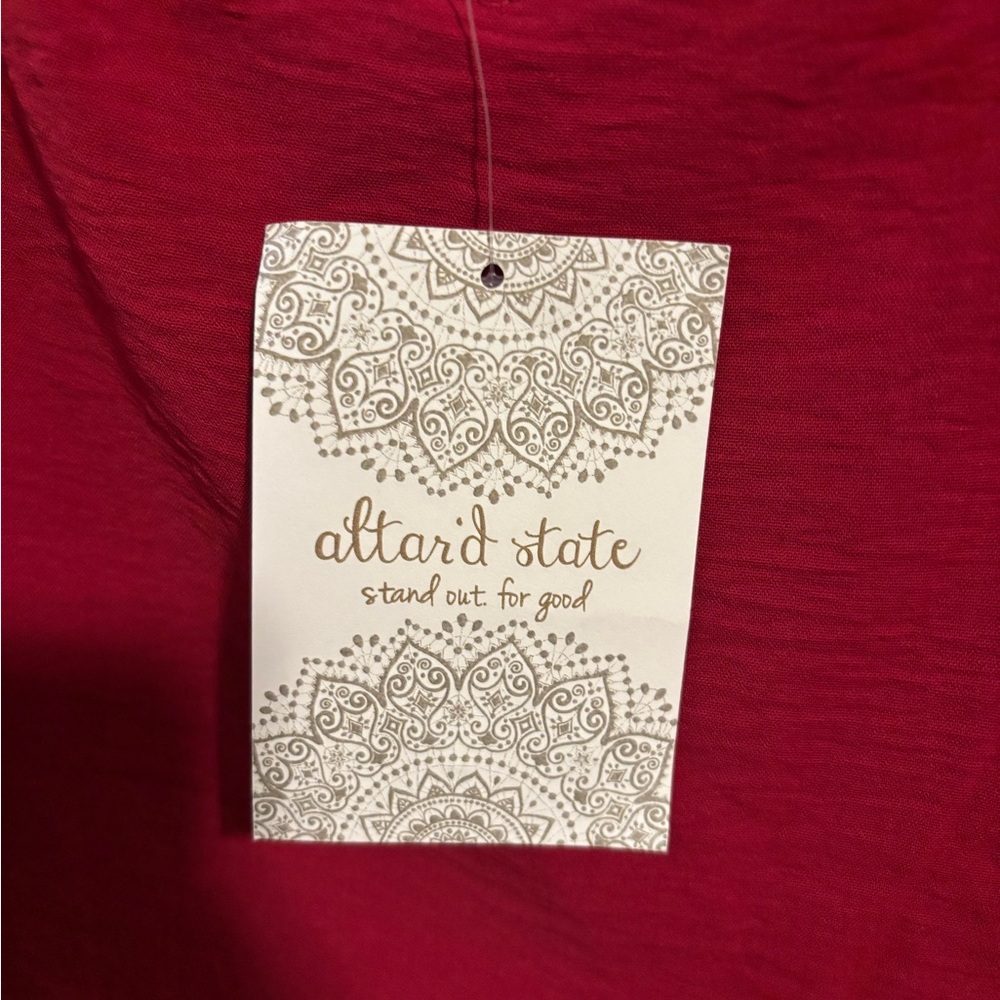 Altar'd State Red Ruffle Blouse - Picture 6 of 7